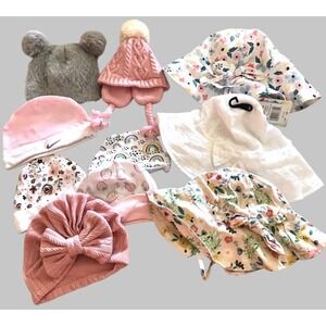 Large Lot Of 28 Baby Girl Headbands Bows Florals Infant & Toddler 10 hats EUC
